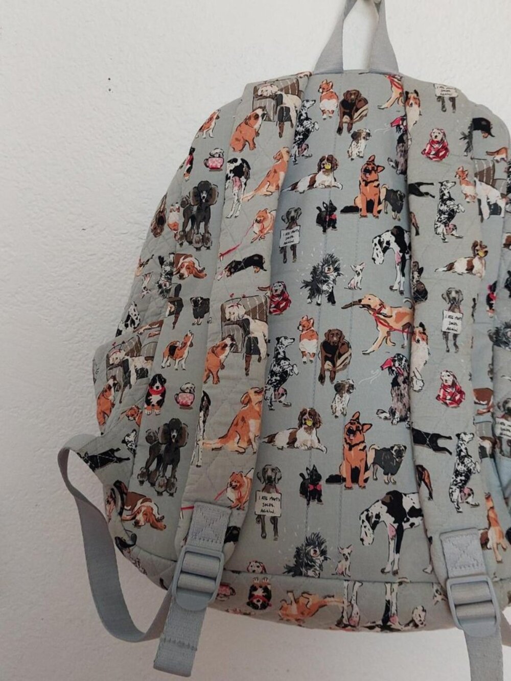 Vera Bradley dog show best in show backpack cotton gray cute kawaii back to scho - Picture 8 of 8
